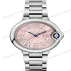 Ladies Watch Automatic Mechanical 33mm Red Dial 40mm Mens Watch WSBB0060 Leather Strap watchs340p