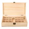 Деревянные эфирные масла коробки для хранения 25 отверстий натуральный деревянный деревянный лад без краски271W