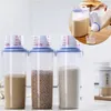 Opslag Flessen 2 kg Voedsel Plastic Tank Met Maatbeker Vochtbestendige Verzegelde Containers Rijst Dispenser Keuken