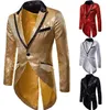 Men's Suits & Blazers Blazer Suit Coat Tail Sequin Casual Slim Fit Formal One Button Turndown Collar Jacket Clothing256v