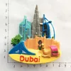 Ímãs de geladeira Dubai Souvenirs Turísticos Torre Khalifa Arábia Saudita Adesivos de ímãs de geladeira para decoração de casa 230721