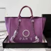 2023 New Luxury Handbags Ladies Knitting Purse Designer Large Tote With Chain Canvas High Quality Shopping Bag Totes