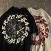 デザイナーファッション服ヒップホップティーロックTシャツ100ピュアコットン280gニッチTシャツの男性と女性のためのインセットがスリムアメリカンスタイルの外国人スタイルとふっくらしたmm cou