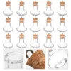 Vases 20 Pcs Food Bottle Glass Containers Mini Ornaments Decorative Bottles Manual Small Vials Crafts Wood Jars Tiny Little