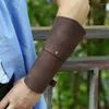 Bangle Pu Leather Wrist Support Unisex Gauntlet Armband Wide Arm Protector Cuff Punk Hip Hop Style Belt Buckle Men Armband