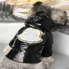 Haustier Winter verdickte Brot Kleidung Hund warmer Mantel lila und schwarz hell konfrontiert Haustier Mantel Hoodies Jacke S-2XL mit Stickerei Trim2455