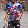 Men's T Shirts Summer Imitation Cotton Round Neck Short Sleeve T-shirt 3D Digital Printing Customization