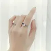 Cluster Rings Antique S925 Sterling Silver Tail Ring med kubisk zirkon för vintage Women Jewelry Party Gifts X'mas Valentine's Year 2023