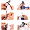 147 pièces Kit d'outils de réparation de montre ouvre-boîtier lien barre à ressort dissolvant Kit de montre outils d'horloger en métal pour ensemble de réglage Band1234q