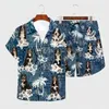 Herren-Trainingsanzüge, Berner Berge, Hawaii-Set, 3D-Allover-bedrucktes Hawaii-Hemd, Strand-Shorts, Männer und Frauen, lustiger Hund, Sommerkleidung