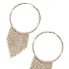 StoneFans Large Rhinestone Hoop Earrings For Women 2021 Statement Jewelry Silver Gold Big Round Tassel Prom Stage Gift & Huggie187q