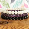 MG0319 Top Grand Moonstone Energy Bracelet Set Naturel Noir Tourmaline Améthyste Bracelet Balance Chakra Gem Stone Bracelet298o