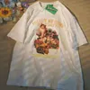 TShirt da donna Cat Loves Rose American Retro Maglietta a maniche corte Coppia maschile Mezze maniche Versione coreana Abiti larghi Kawaii 230721