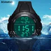 Boamigo Brand Men Sports Watches Man Fashion Digital Lead Watches Swimming Shock Shock Rubber Wristwatches Gift Clock Clock