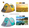 Jogue tenda pop-up 2-3 pessoas abrigos automáticos ao ar livre Camadas duplas Grande família Barracas à prova dwaterproof água camping caminhadas abrigo de dossel