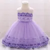 Girl Dresses Christening Princess Toddler Birthday Party Ball Gown Dress Baby Summer Lace Flower Cute Born Children Baptism 1 Year