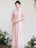 Abbigliamento etnico 2023 Vietnam Aodai Cheongsam Abito tradizionale vietnamita