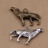 200st Lot Wolf Charms Pendant Coyote Charm Pendant Antique Silver Antique Bronze 2 Sided Charm 270a