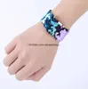 Pulseira de pulso de lantejoulas para crianças Moda Sereia Pulseiras de lantejoulas Pulseira de meninas bonitas Pulseira de esportes Magia Suporte de pulso Festival Melhor presente para crianças