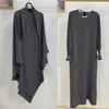 Vêtements ethniques Jilbab Ensemble Femmes Musulmanes Prière Tenue Ramadan Eid Islam Vêtements Long Khimar avec Abaya Robe Dubaï Turquie Burqa Kaftan 2 Pièce 230721