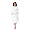 Women's Sleepwear Winter Luxury El Bathrobe Cotton Absorb Water Ladies Dressing Gown With Sashes Pockets Kimono Spa Robe For Female