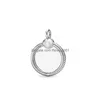 keychains Lanyards 925 Sterling Sier Fashion European Round -keychain قلادة أصلية أنثى DIY Pandora قلادة رائعة Hangin DH5VO