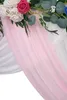 Sheer Curtains 6 Meters Wedding Arch Drape Fabric Sheer Chiffon Tulle Curtain Backdrop Living Home Drapery Ceremony Reception Swag Decoration 230721