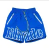 Designer Hommes Rhude Shorts Natation Pantalon Hip Hop High Street Sports Imprimer Mode Rh Été Formation Plage Hommes Taille Élastique Courir Bluel968