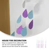 Decorative Flowers 9 Strings Pendant Wedding Decor Water Drop Decorations Raindrop Hanging Garlands Paper Ceiling Sprinkle Baby Drops Decors