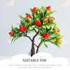 Dekorativa blommor Dekorationer Kontor Strawberry Tree Simulated Fruit Bonsai Artificial Fake