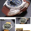 Luxury Watch Mężczyzn Mężczyzny Top Skórzane zegarki Man Quartz Analog cyfrowy wodoodporny zegar na rękę Big Watch zegar Klok KT1818284M