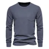 Camisetas informales para hombre, camiseta de manga larga con cuello redondo para otoño e invierno 2023, ropa de calle a la moda