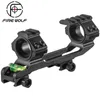 Fire Wolf Hunting Scope Mount Dual Ring with Spirit Bubble Level Fit 20 mm Picatinny Rail for Tactical Rifle Scope 25.4/30mm