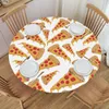 Table Cloth Waterproof Tablecloth Round Elastic Slice Pizza Cover Coffee Pad