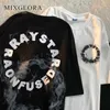 Designer modekläder hiphop tees rock tshirts mix geora 100% bomull kort ärm t-shirt för män och kvinnor ins sommar lös mångsidigt modepar t