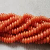 Äkta sällsynta röda koraller smidiga runda pärlor naturliga sten ädelsten 5-6mm 16inch2354
