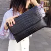 Evening Bags Women Envelope Clutch White Crocodile Pattern Female Genuine Leather Shoulder Crossbody Purses & Handbags A121