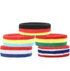 colorful stripe towel headband soft cotton sports hairbands absorb sweat yoga headbands tennis basketball sweatband gym sport sweat bands