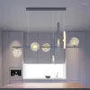 Подвесные лампы светодиодные гипсофила стеклянная люстра столовая лампа кухня подвесные огни рождественские украшения 2023 спальня свет