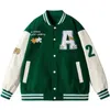 Giacche da uomo American Retro Furry A Letter Giacche ricamate Cappotto Uomo Y2K Street Hip Hop Trend Uniforme da baseball Coppia Casual Giacca allentata 230721