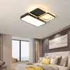 Lustres Lumières Moderne Noir Blanc LED Pour Chambre Étude Salon Intérieur Luminaire Luminaires Déco Lampes Dimmable