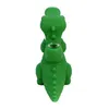 Forma di dinosauro Fumo colorato Bong in silicone Kit di tubi da viaggio portatile Gorgogliatore di tabacco Nove fori Filtro Cucchiaio Quarzo Ciotola Olio Rigs Waterpipe Dabber Holder DHL