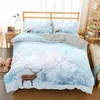 Homesky 3D Deer Bedding Set Luxury Soft Duvet Cover King Queen Twin Full Single Double Bed Set Pillowcases Bedclothes 201114211j