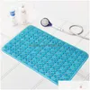 Tapis de bain Tapis anti-dérapant Matériau Tpr avec aspiration Doux Salle de bains Mas Baignoire antidérapante Tapis Douches Escaliers Planchers Drop Delivery Home Dhe56