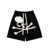 Men's Shorts Good Quality Speckled Ink Graffiti Skull Knit Fashion Men Mastermind Women Drawstring