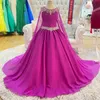 Little Girl Pageant Dress 2023 med Cape Crystals Chiffon Ballgown Little Kids Birthday Formal Party Wear Gowns Spädbarn Småbarn Tee2386