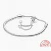 Charm Bracelets 925 Sier Glitter Pavi Star and Heart Sliding Buckle Bracelet Diy Pandora Womens Gift Production Delivery Drop Jewelry Dhjpm