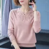 Damenpullover Kaschmirpullover Pullover Herbst Winter Mutter mittleren Alters Hemd locker langärmelig gestrickt M-5XL
