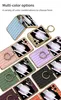 Samsung Galaxy Z Flip 5 Case Luxury Ring Holder Protection Coverのための織り革ケース