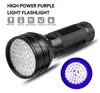 UV LED懐中電灯51 LED 395NM Ultra Violet Torch Light Lamp Blacklight Detector for Dog urineペットの汚れとナンキンムシ